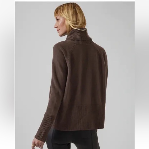 Athleta Aspen Cashmere Turtleneck, COZY chocolate brown New w/ tags! - Picture 5 of 8